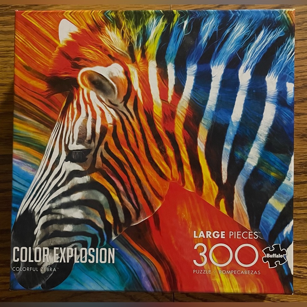 Buffalo Color Explosion “Colorful Zebra” - 300 Piece Puzzle